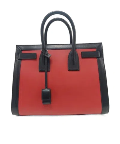 Saint Laurent Logo Letter Handbag In Brown
