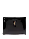 Saint Laurent Logo-lettering Pouch In Black