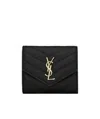 Saint Laurent Logo Lettering Wallet In Black