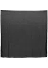 Saint Laurent Logo-monogrammed Semi-sheer Scarf In Dark Grey