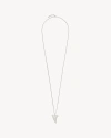 Saint Laurent Logo Necklace In Gray