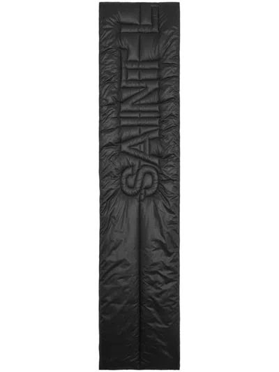 Saint Laurent Women's Logo Padded Scarf In Black