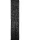 Saint Laurent Quilted Logo Scarf Wraparound Style In Black