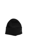 Saint Laurent Logo Patch Beanie In Black