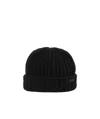 Saint Laurent Ribbed Beanie In Black