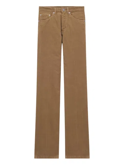 SAINT LAURENT LOGO-PATCH CORDUROY TROUSERS