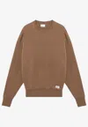 Saint Laurent Caramel Coloured Plush Sweatshirt In Caramel