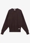 Saint Laurent Chocolate Cotton Oversize Sweatshirt In Dark Brown