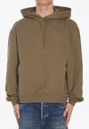 Saint Laurent Hoodie With Logo In Green