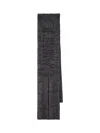 Saint Laurent Logo Patch Quilted Scarf In Black