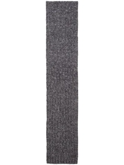 SAINT LAURENT LOGO-PATCH SCARF