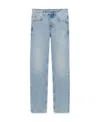 Saint Laurent Washed Straight Leg Jeans In Blue