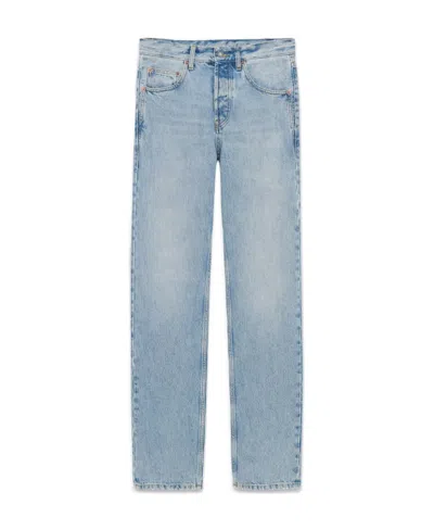 SAINT LAURENT SAINT LAURENT LOGO PATCH STRAIGHT LEG JEANS