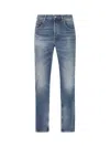 SAINT LAURENT SAINT LAURENT LOGO PATCH STRAIGHT LEG JEANS