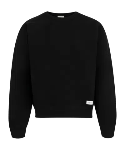 SAINT LAURENT LOGO-PATCH SWEATSHIRT