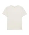 Saint Laurent Logo-patch T-shirt In White