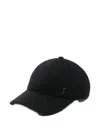 Saint Laurent Logo-plaque Baseball Cap In Black