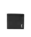 Saint Laurent Black Portafoglio Tiny Cassandre Wallet In Black