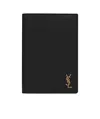 Saint Laurent Logo-plaque Cardholder In Black