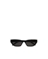 Saint Laurent Logo-plaque Cat-eye Sunglasses In Black