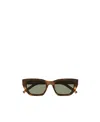 Saint Laurent Logo-plaque Cat-eye Sunglasses In Gray