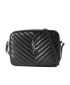 Saint Laurent Logo-plaque Crossbody Bag In Black