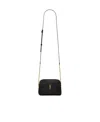 Saint Laurent Mini Cassandre Patent Camera Bag In Black