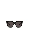 Saint Laurent Logo-plaque Detail Sunglasses In Black