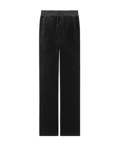 Saint Laurent Logo-plaque Drawstring Track Pants In Black