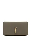 Saint Laurent Cassandre Phone Holder In Smooth Leather
