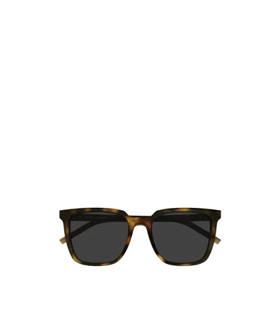 Saint Laurent Logo-plaque Glasses In Black