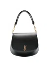 Saint Laurent Mini Ysl Top-handle Bag In Calfskin Leather In Black