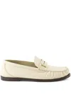 Saint Laurent Penny Loafers With Metallic Ysl Monogram In Neutrals