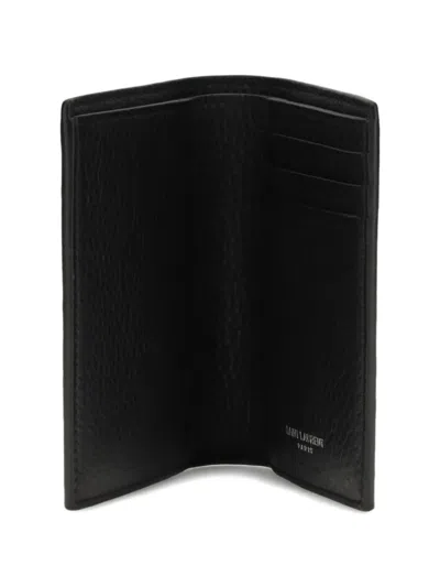 Saint Laurent Logo-plaque Leather Wallet In Pink