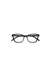 Saint Laurent Logo-plaque Rectangle-frame Glasses In Black