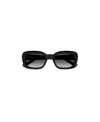 Saint Laurent Rectangular-frame Recycled Acetate Sunglasses In Black