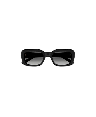 SAINT LAURENT SAINT LAURENT EYEWEAR RECTANGLE FRAME SUNGLASSES