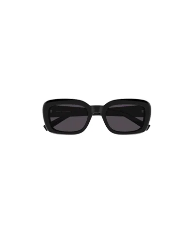 SAINT LAURENT SAINT LAURENT EYEWEAR RECTANGLE FRAME SUNGLASSES