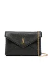 Saint Laurent Envelope Crossbody Bag In Black