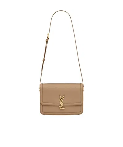 SAINT LAURENT SAINT LAURENT LOGO PLAQUE MEDIUM SHOULDER BAG