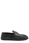 Saint Laurent Le Loafer Moccasins In Shiny Crumpled Leather Scarpe Basse Black In Black