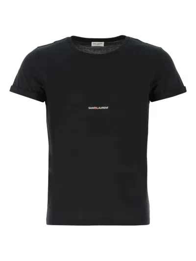 SAINT LAURENT LOGO-PRINT COTTON T-SHIRT