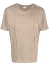 Saint Laurent T-shirt Mit Logo-print In Neutrals