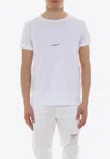 Saint Laurent Logo-print Cotton T-shirt In White