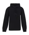 Saint Laurent Logo Hoodie In Black