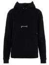 Saint Laurent Logo Hoodie Sweatshirt In Black