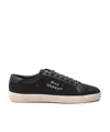 Saint Laurent Logo-print Low-top Sneakers In Black