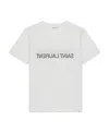 Saint Laurent Reverse Logo T-shirt In White
