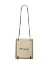 Saint Laurent Logo Print Shoulder Bag Backpack In Neutral
