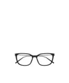 Saint Laurent Logo-print Square-frame Glasses In Black